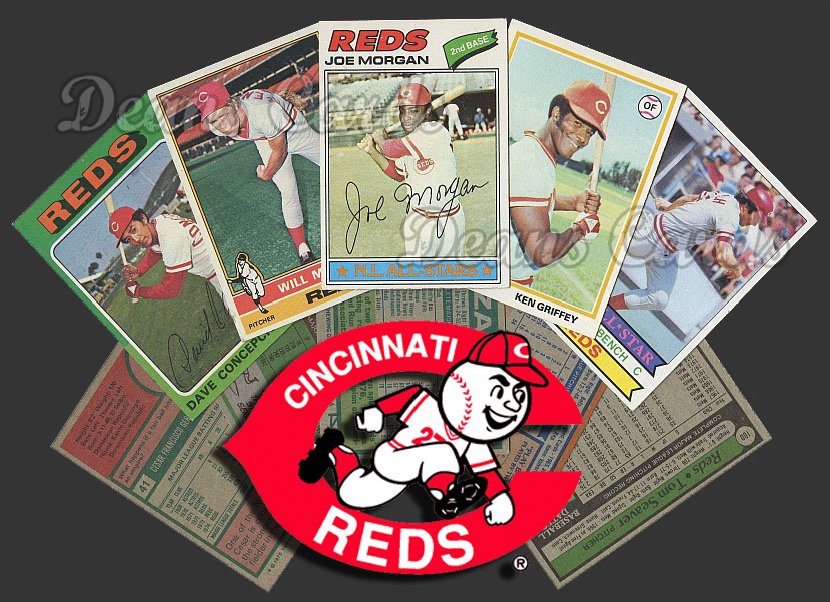1975 Topps -79 Cincinnati Reds 50 Card Team Starter Set / Lot
